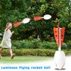 1pc LED Glow Flying Rocket Ball - RGB Color-Changing Light-Up Football, Rechargeable Night Play Throw & Catch Toy