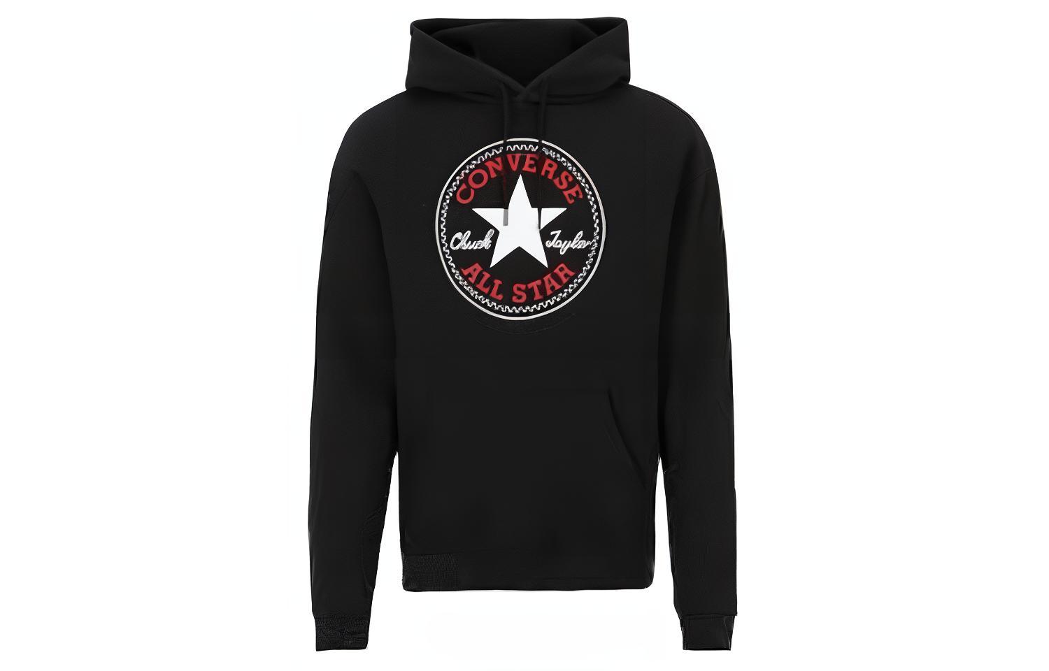 Толстовки Converse Go To All Star Унисекс Черный С капюшоном Средняя Обычный крой 10025470-A01 M