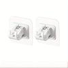 10pcs No-Drill Adhesive Curtain Rod Holders - Self-Adhesive Wall Mount Brackets for Home and Hotel, Universal  Non-Electric Use