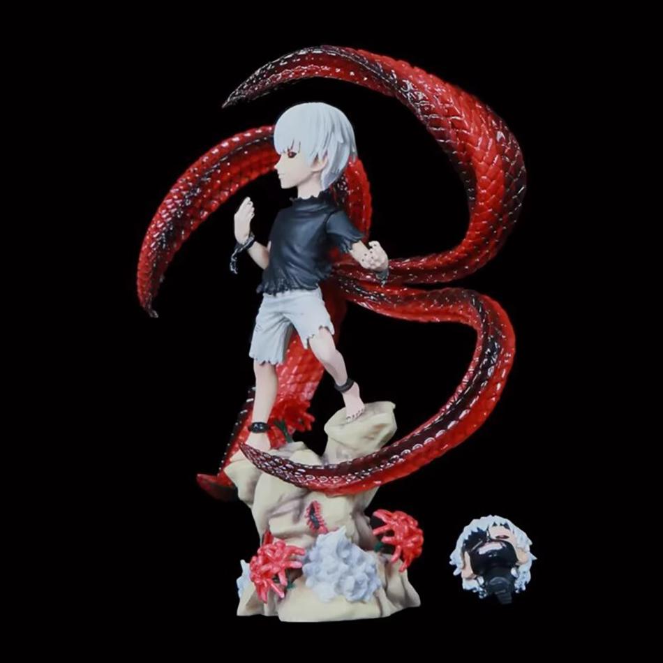 Durable Tokyo Ghoul Kaneki Ken Animation Figure with Centipede Mask Face Changeable Collectible Decorative Ornament for Anime Fans