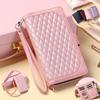 Crossbody Zipper Cards Solt Wallet Leather Flip Case for Samsung Galaxy S25 Ultra S24 Plus S23 S22 A17 A07 A56 A36 A26 A55 Bag