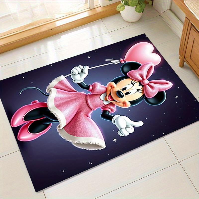 

1pc. Cute Minnie Mouse Pink Heart Balloon Rug - Home Decor, Office Carpet, Chair Cover, Outdoor Mat, Gift Ideaz041162 60cm by 90cm
