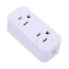 Smart WiFi Plug Dual Outlets 10A Voice Remote Control Socket Timer 2.4GHz Wireless Connection