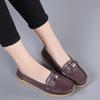 2026 New Genuine Leather Shoes Woman Slip On Women Flats Moccasins Women's Loafers Spring Autumn Mother Shoe Big Size 35-44