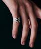 Tou Np032 Bold Wavy Open Pinky Ring