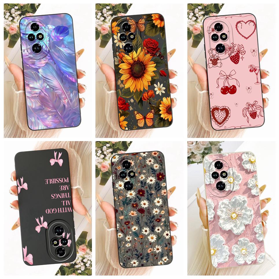 For Huawei Honor 200 200Pro 200Lite Phone Case Daisy Flower Butterfly Bow Pattern Casing Soft Silicone Shockproof Back Cover