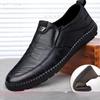 Herr Läderskor Halkfria Promenadskor Andningsbara Utomhus Slip-on Casual Skor för Män Arbete Kontor Körning Sneakers2