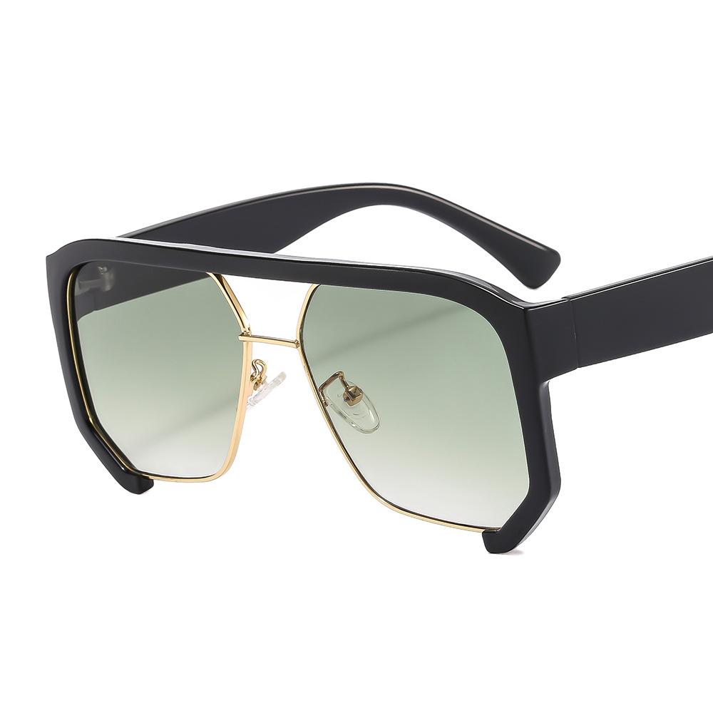 New Arrivals 2024 Unisex Square Frame Tinted Carbon Fiber Custom Bulk Female Oversize Women Vintage Double Bridge Sunglasses