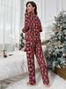 2025 Autumn/Winter Women's Milk Silk Pajama Set - Long Sleeve & Pants, Christmas Style, Hot Seller