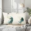 Red Crowned Crane Print Pattern Home Decor Pillowcase Bedroom Living Room Sofa Decoration Polyester Cushion Cover With Zipper