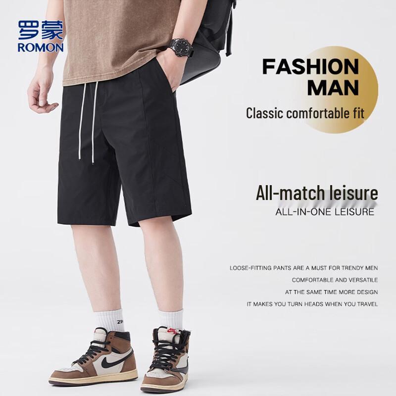 Men s Summer Loose-Fit Straight Cargo Shorts L