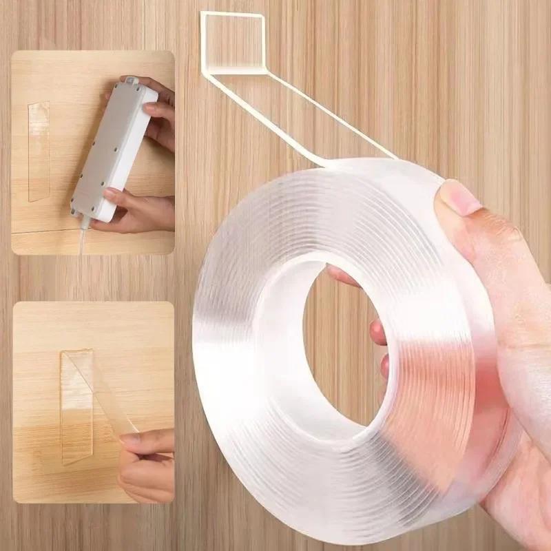 10/1m Nano Double Sided Tape Self Adhesive Transparent Waterproof Stickers Traceless Glue Water Seal Strips Strong Sticky Tapes