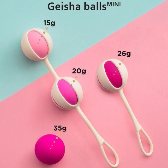 Boules de Geisha - G-VIBE - Mini Violet - Lot de 4 - Silicone - Exercices de Kegel