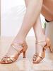 Zapatos de Baile Latino para Mujer con Tacón Medio de 6 cm Salsa Ballroom Tango Zapatos de Baile para Interior