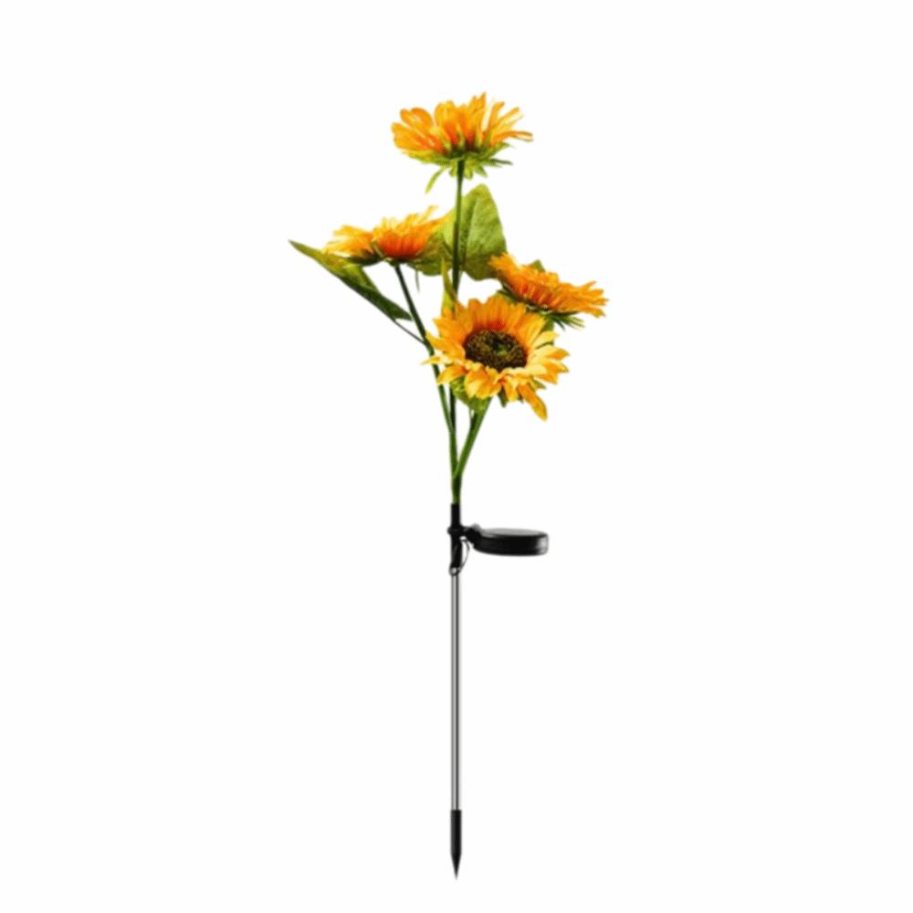 Solar Powered LED Solar Sunflower Lights Waterproof LED Light Landscape Lamp Simulation Design Outdoor Deco Flower Light