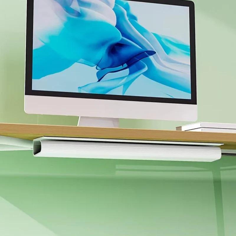2PCS 40cm/15.75inch Under-Desk Cable Organizer Self-Adhesive Cable Management Cables Raceway For Home and Office