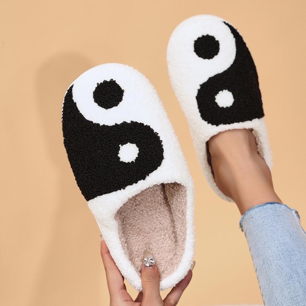 New Tai Chi Cotton Slippers Women's Piled Thickened Warm Neutral Cotton Slippers