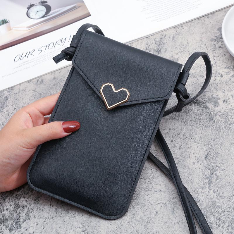Women's Trendy PU Leather Phone Wallet & Retro Crossbody Coin Purse