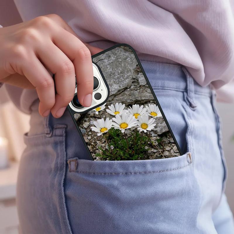 Daisy Flower Phone Case For iPhone 17 Air 15 16e 14 13 Pro Max Coque 12 11 Pro Max PLUS cover