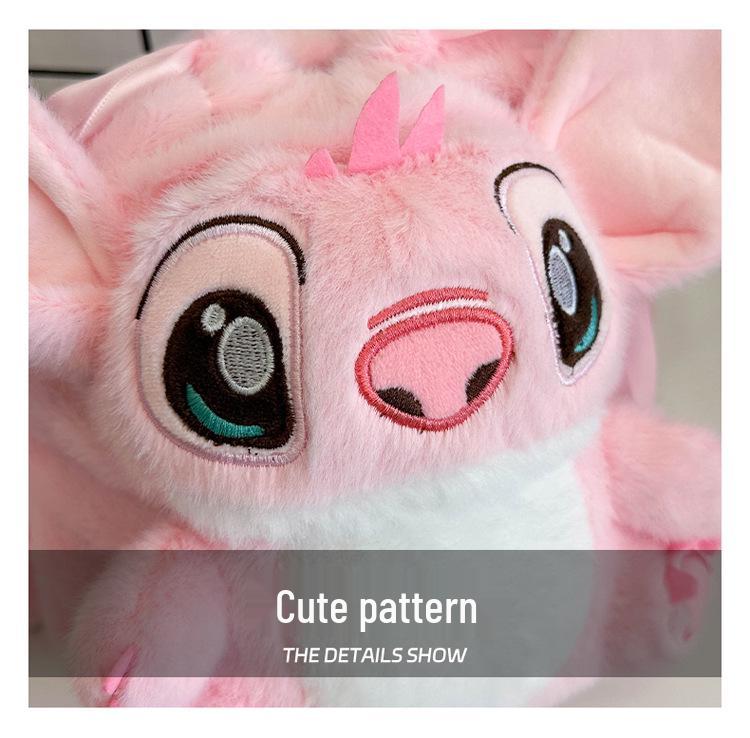 Cartoon Q Stitch & Lotso Plush Backpack - Cute Doll Claw Machine Bag