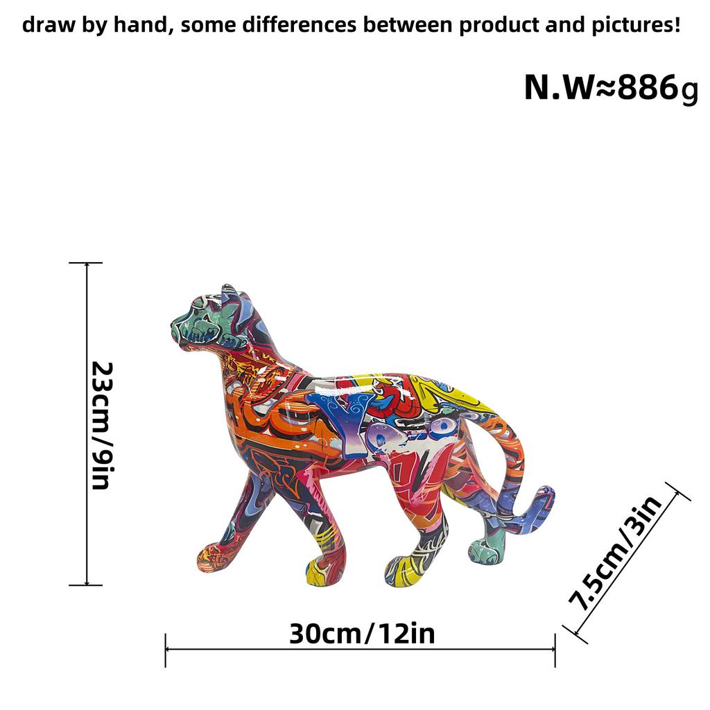 New Walking Leopard Ornaments Bedroom Office TV Cabinet Home Statue Craft Living Room Decoration