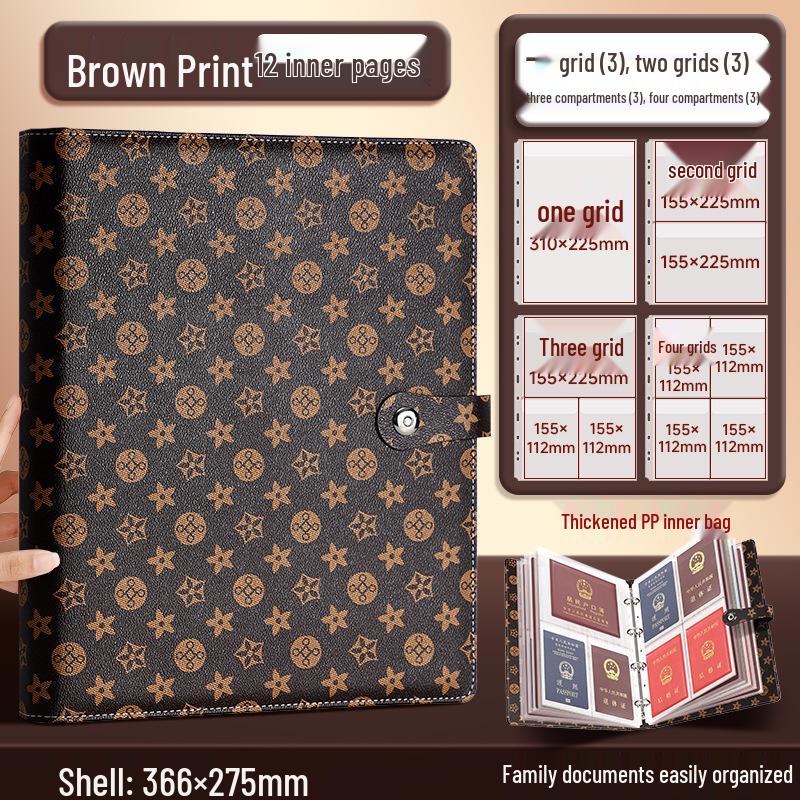 Папка для хранения семейных свидетельств формата А4 Портативный органайзер для документов и защитная обложка для свидетельств о рождении и собственности 1500₽