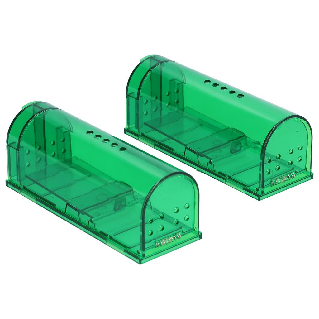 2Pcs Waterproof Mouse Trap Cage Automatic Plastic Mouse Catcher for Home Restaurant