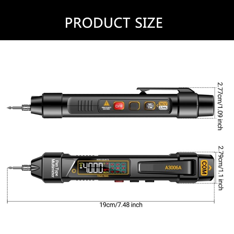 Pen Type Digital Multimeter Voltages Tester Meter LCD Display Voltages Resistance Diode Continuity 600V Voltmeter