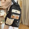Schoolbag cute girl schoolbag junior high school student Japanese transparent pain bag ins wind backpack large capacity class backpack