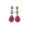 Silver Needle Rhinestone Water Drop Tassel Stud Earrings: Vintage, High-End, Elegant Accessories for Women.