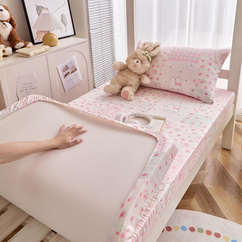 All-Cotton Fitted Sheet: Dustproof, High-Quality Single Mattress Protector for All Seasons