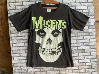Vintage 90-es évek Misfits Jurek Koponya Világít a Sötétben Nagy Arc Amerikai Horror Punk Band Póló és gyerekpóló L Wild Oats