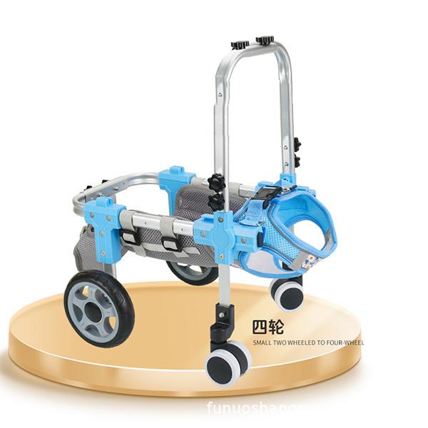 Haustier-Stützrollstuhl Einziehbarer Leichter Rollstuhl für Katzen und Hunde Stützwagen Hinterbein-Stütze