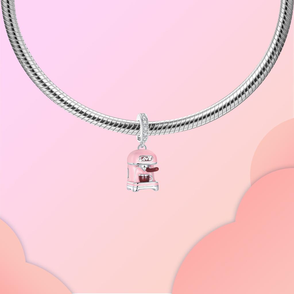 Copper Craft Can Be Opened Notebook Computer Beads Coffee Cup Pendants Beads Fit Bracelet Jewellery Handmade Making Women