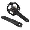 Mountain Bike Crank Arm Set Hollow One Piece Positive Negative Teeth 34T Aluminum Alloy Bicycle Crank Set
