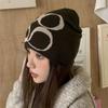 Y2k Letter Woolen Hat Skull Cap Knitted Pullover Hat Hip Hop Knitted Cap  Female/Girls