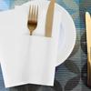 50Pcs Disposable Linen-Feel Dinner Napkins with Built-in Flatware Pocket Prefolded Cloth Like Paper Napkins For Wedding Party