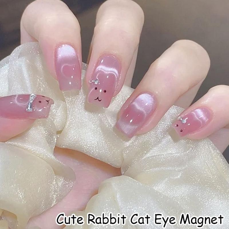 Love Cat Eye Magnetic Stick Nail Art Tools Small Iron Piece Magnet Stick Create Bunny Pattern Magnetic Polish Effects Nail