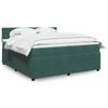 VidaXL Slatted Bed Base and Mattress Dark Green 200x200cm Velvet 3290145