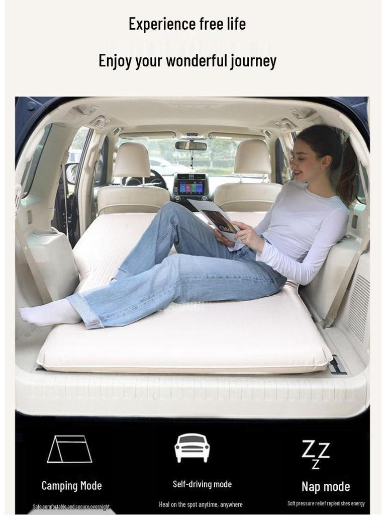 Deep Blue 07 Car Inflatable Trunk Mattress: Camping Sleeping Pad