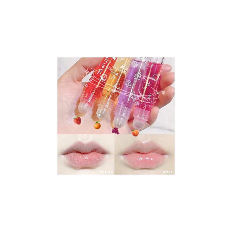 Lip Gloss Set,Moisturizing Lipgloss Set 4PCS Glitter Lip Gloss Clear Long Lasting Liquid Lipstick,Glossy Lip Make Up Lip Comfort Oil Transparent
