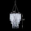 Sparkling Iridescent Beaded Chandeliers 8.6 inches Diameter for Wedding Centerpiece Living Room Bedroom Event Party