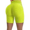 Women Wrinkled High Waist Hip Stretch Running Fitness Yoga Pants Biker Shorts