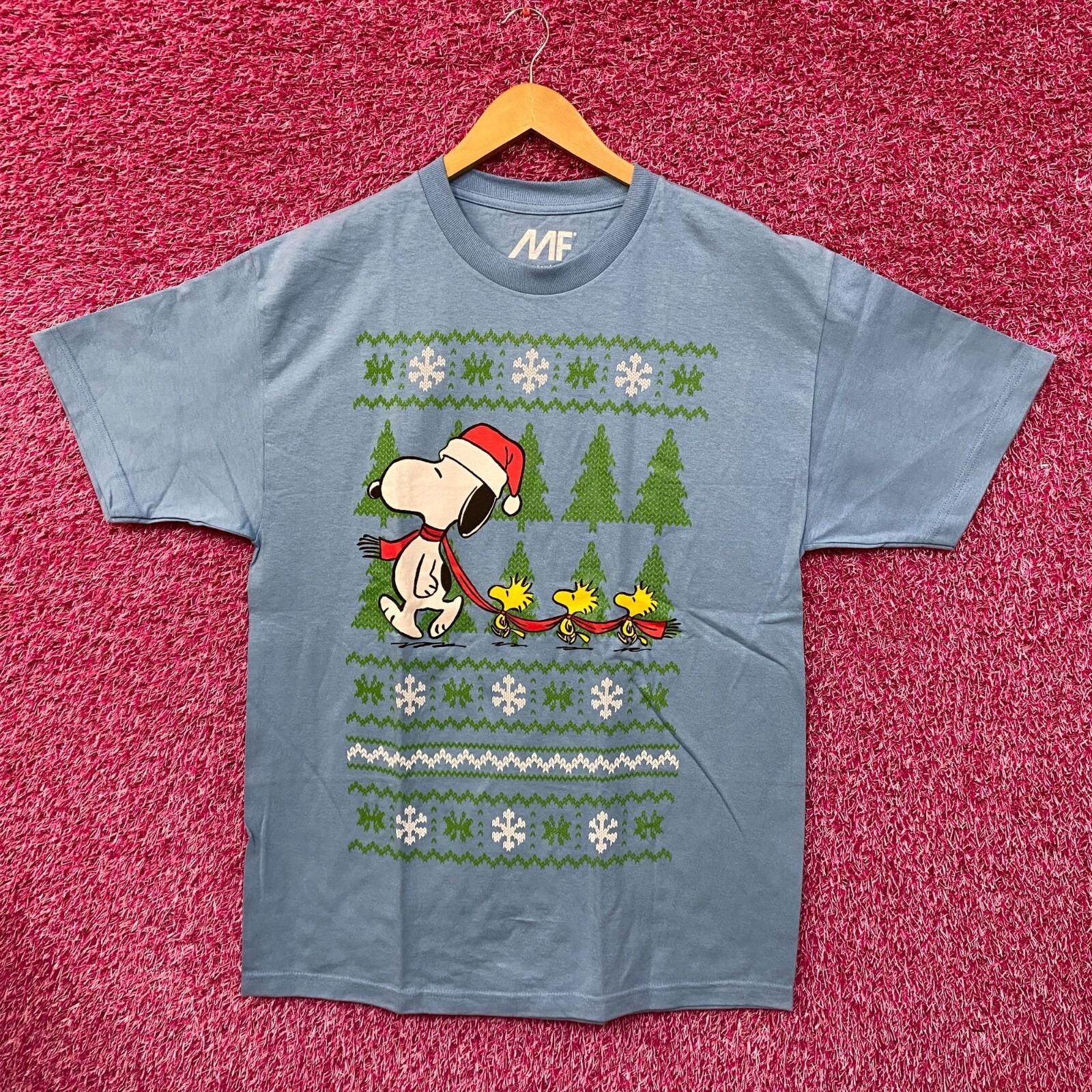 Santa Snoopy  Woodstocks Christmas Peanuts Holiday Tee L XL