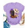 Blumen Cowboy Stiefel Damen T-Shirt - Western Style Grafik, Country-inspiriertes Print für Lässige Tägliche Kleidung