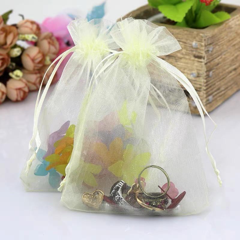 10/100pcs Organza Gift Packaging Bag Multi-color Candy Jewelry Storage Bag Wedding Christmas Party Decoration Gift Pouches