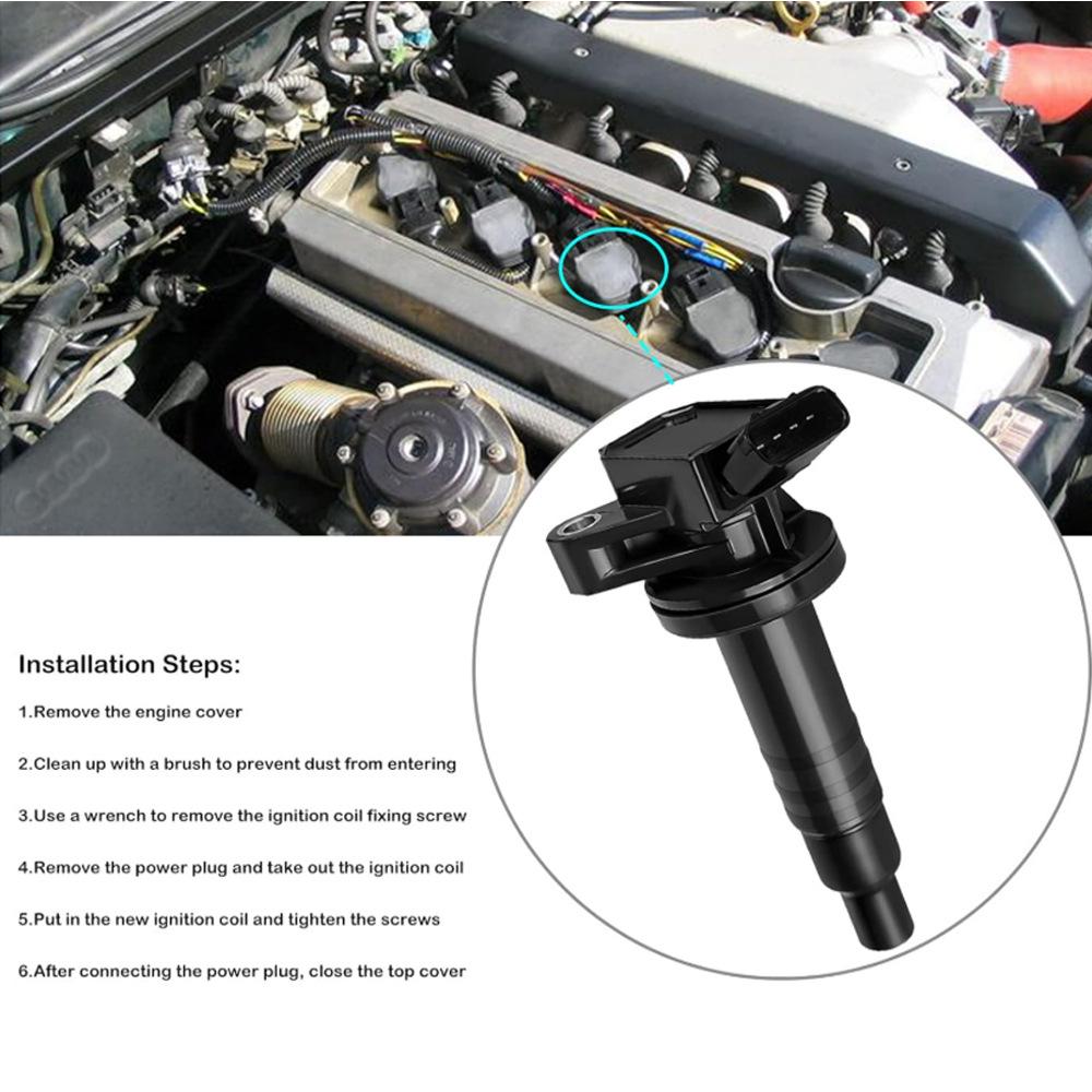 UF247 Ignition Coil Set, 4-Piece, Compatible with 2000-2008 Toyota, Pontiac, Chevrolet 1.8L 4-Cylinder Engines.