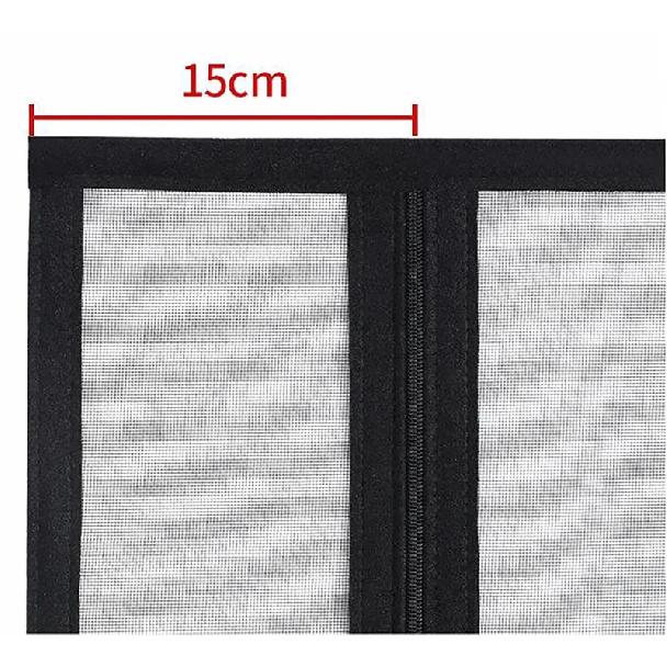 Latest mosquito and insect screen window with side zipper design, self-adhesive and customizable size height 90cm