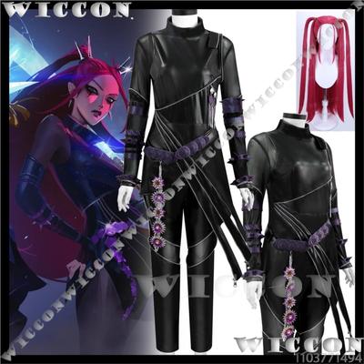 Mira Caçadora de Demônios K-Pop Meninas Cosplay Fato de Batalha de Couro Preto Vestido de Assassina Noturna Menina Mulher Roupa de Carnaval para Festa de Halloween
