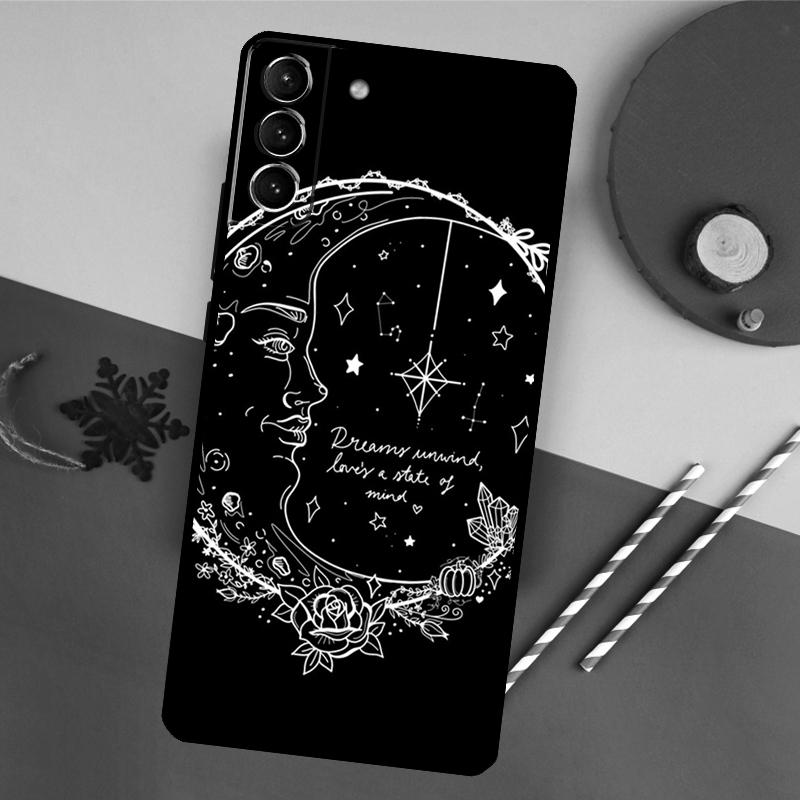 Tarot Moon Phone Case For Samsung Galaxy S25 S26 Ultra S20 S21 S22 S23 S24 Plus S10 S25 FE Back Cover